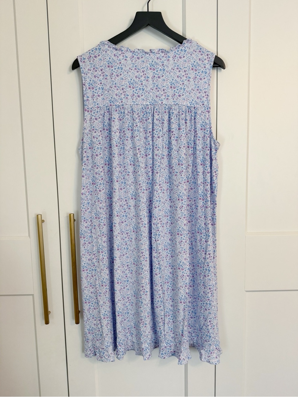 Eileen West Size XL Cap Sleeve Sweetheart Neck Cotton Floral Nightgown - Picture 3 of 4